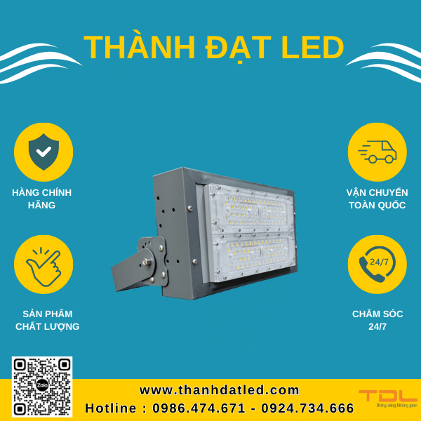 Đèn Pha Led Module SMD Khung Hộp 100W