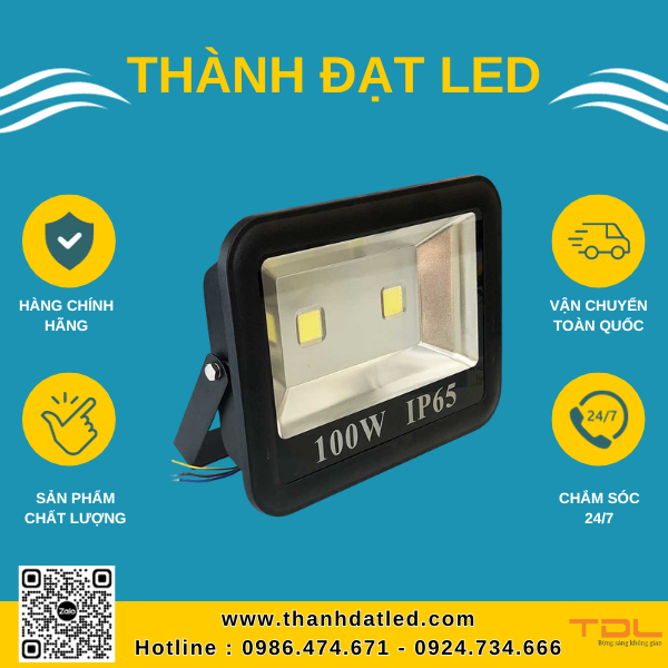Đèn Pha Led Choá Rộng 100W