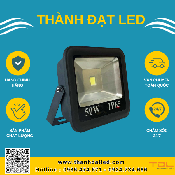 Đèn Pha Led Choá Rộng 50W