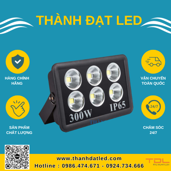 Đèn Pha Led Rọi Tròn 300W