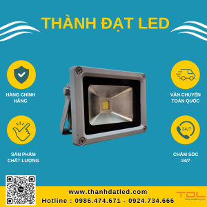 đèn pha led ghi xám 10w