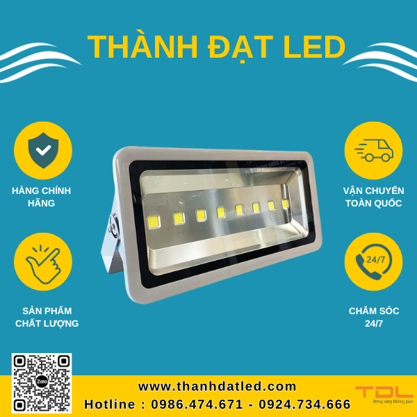 Đèn Pha Led Xám 1000W