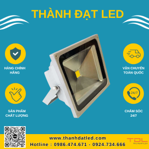 đèn pha led ghi xám 50w