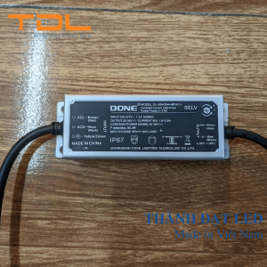 Nguồn điện DONE 80W (DL-85W2A4-MPA) - 100~277Vac 50/60Hz; Out: 20~38Vdc; Output: 1.8~2.8A; PF~0.95; Protection: IP67 - 4KV/15KV; Size: 143*49*31mm