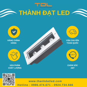 đèn led âm đất hình chữ nhật 3w