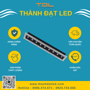 đèn led âm đất hình chữ nhật 9w