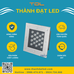 đèn led âm đất vuông 18w