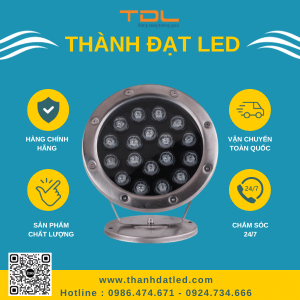 đèn led âm nước 18w