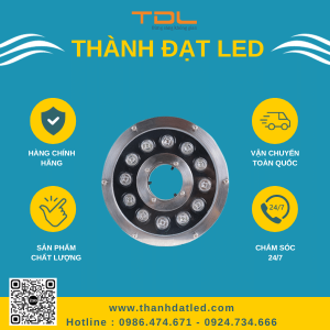 đèn led âm nước bánh xe 24w