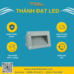 đèn led cầu thang vuông 2w