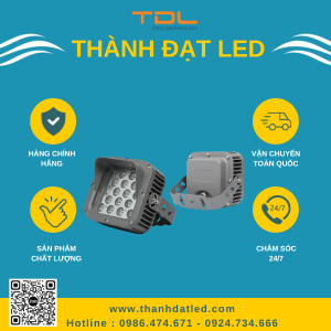 đèn led chiếu cây mũ vuông 24w