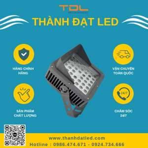 đèn led chiếu cây mũ vuông 72w