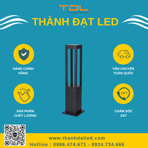 đèn led nấm vuông 60cm